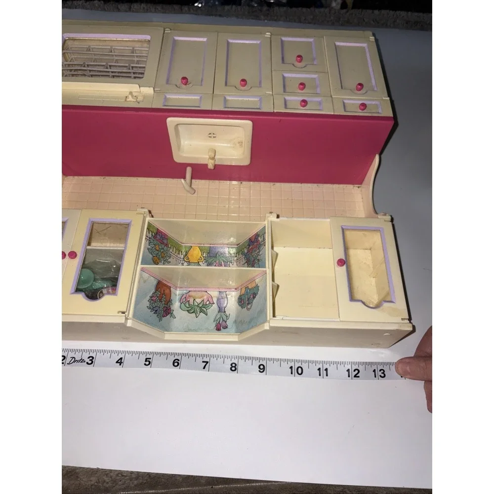 Vintage 1996 Tyco Kitchen Littles Deluxe Kitchen Center with Some Food